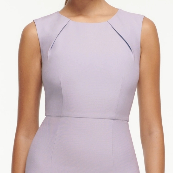 Roland Mouret Elegant Wool and Silk Lavender Sleeveless Sheath Midi Dress Sz 10 - Picture 3 of 16